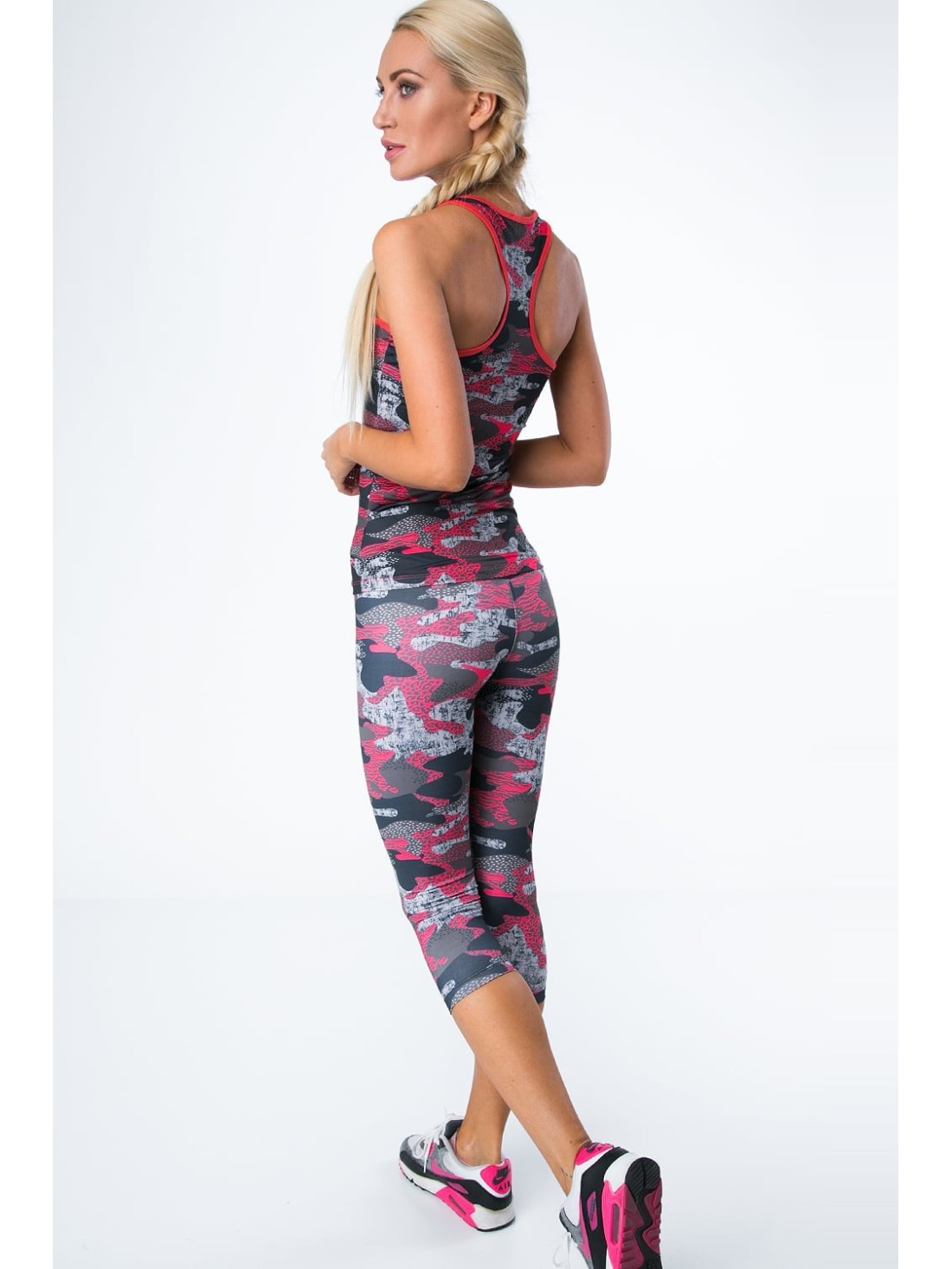 3/4 camo graphite-coral leggings MR15493 - Online store - Boutique